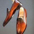 Handmade Men's Leather Luxury Loafer Slip On Moccasin Stylish Dress Shoes-496