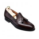 Handmade Men's Leather Genuine Stylish Brown Loafers Slip Ons Tassels Shoes-76