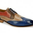 Handmade Men's Leather Oxford Brogues Toe Stylish Vintage Wing Tip Shoes-674