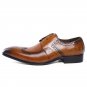 Handmade Men's Leather Oxfords Wing Tip Brogues Toe Brown Color shoes-834