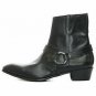 Handmade Men's Leather Ankle High Black Side Zipper Formal Casual Boots-619