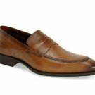 Handmade Men's Leather Loafers Brown Moccasins Style Formal Casual Shoes-122
