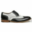 Handmade Men's Leather Wingtip Brogue Two Tone Formal Oxfords Casual Shoes-147