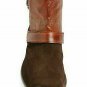 Handmade Men's Leather CHELSEA BROGUE BROWN Ankle High New Fashion Boots-549