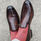Handmade Men's Leather Classic Brown Penny Loafers Slip Ons Custom Shoes-176
