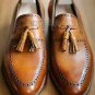 Handmade Men's Leather Superb Brogues Tassels Loafers Slip Ons Dress Shoes-324