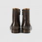 Handmade Men's Leather Chelsea Casual Brown Zipper Ankle Fashion Super Boots-5