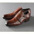 Handmade Men's Leather Fashion Stylish Monk Double Strap Dress Formal Shoes-302