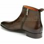 Handmade Men's Leather Brown Dress Double Monk Zipper Formal Casual Boots-630