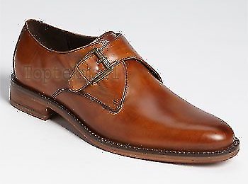 Handmade Men's Leather New Classical Formal Dress Monk Straps Stylish Shoes-849