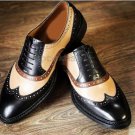 Handmade Men's Leather Oxfords Premium Multi Color Formal Dress Brogue Shoes-283