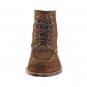Handmade Men’s Leather Brown Premium Quality Apron Toe Ankle High Boots-594