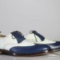 Handmade Men's Leather Oxfords Wingtip Two Tone Casual Formal Brogue Shoes-660