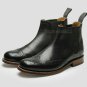Handmade Women's Genuine Leather Oxford Brogue Wingtip Chelsea Boots-562