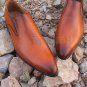 Handmade Men's Leather Loafers Brown Moccasins Formal Dress Casual Shoes-166