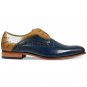 Handmade Men's Leather Oxfords Burnished  Casual Wingtip Medallion Toe Shoes-272