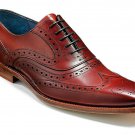 Handmade Men's Leather Stylish Fashion Oxfords Brown Wing Tip Lace Up Shoes-273