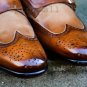 Handmade Men's Leather Designer Double Monk Straps Formal Dress Luxury Shoes-313