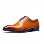 Handmade Men's Leather Stylish Tan Color Brogue Oxfords Formal Dress Shoes-381