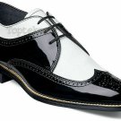 Handmade Men's Leather Oxfords Two Tone Rounded Brogue Toe Spectator Shoes-261