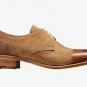 Handmade Women's Leather & Suede Oxford Toe Cap Dress Formal Derby New Shoes-61