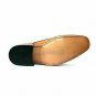 Handmade Men's Leather Tan Brown Tetra Monk Straps Half Long Dress Boots-725