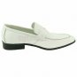Handmade Men's Leather Genuine White Loafers & Slip On Moccasin Dress Shoes-53