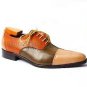 Handmade Men's Leather Oxfords Brown Sole Multicolor Fashion Cap Toe Shoes-747