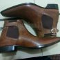 Handmade Men's Leather Monk Strap Formal Wear High Ankle Stylish Boots-596