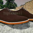 Handmade Men's Leather Brown Suede Lace Up Formal Stylish Casual Formal Shoes-54