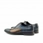 Handmade Men's Leather Blue Patina laceup Oxfords Stylish Formal Dress Shoes-181