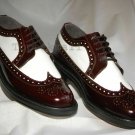 Handmade Men's Leather Wingtip Spectator Oxfords Dress Two Tone Formal Shoes-657