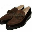 Handmade Men's Leather Brown Color Loafers and Slip Ons Dress Stylish Shoes-433