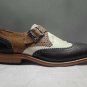Handmade Men's Leather Premium Multi Color Single Buckle Strap Monk Shoes-210