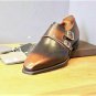 Handmade Men's Leather Double Monk Strap New Custom Made Formal Dress Shoes-170