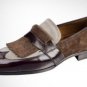 Handmade Men's Leather Stylish Classic Formal Two Tone Stylish Loafers Shoes-1005