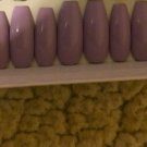 1 NEW! LIGHT PURPLE  LONG COFFIN NAIL SET