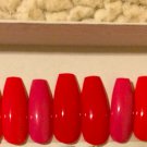 1 NEW! PINK BARBIE LONG COFFIN NAIL SET