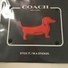 NEW! COACH DOG ADHESIVE STICKER