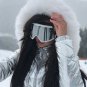 Winter Jumpsuit Women Men Metallic Silver Ski Snow Suit Glanznylon Glossy Shine