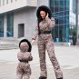 Winter Jumpsuit Women Men Metallic Silver Ski Snow Suit Glanznylon Glossy Shine
