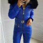 Winter Jumpsuit Women Men Metallic Silver Ski Snow Suit Glanznylon Glossy Shine