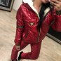 2 in 1 Winter Sport Suit Set Ski Jacket Pants Trousers Glanznylon Metallic Silve