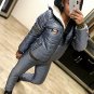 2 in 1 Winter Sport Suit Set Ski Jacket Pants Trousers Glanznylon Metallic Silve