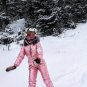 Womens Mens Metallic Ski Suit Snow Skianzug Bronze Glanznylon Glossy Outwear