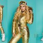 New Metallic Silver Ski Snow Suit Men Women Male Female Winter Anzug Glanz Shiny