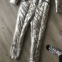 New Metallic Silver Ski Snow Suit Men Women Male Female Winter Anzug Glanz Shiny