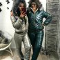 2 in 1 Winter Track Snow Suit Warm Jacket Pants Trousers Nylon Metallic Silver