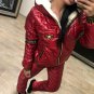 2 in 1 Winter Track Snow Suit Warm Jacket Pants Trousers Nylon Metallic Silver