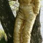 2 in 1 Mens Womens Silver Metallic Ski Suit Snow Suit Set Overall Outfit Sports